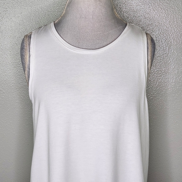 Karen Kane White Petite Soft Terry Tank Top Size XLP - Picture 3 of 10